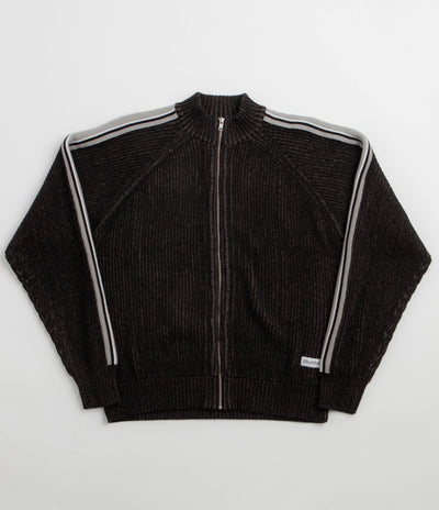 Butter Goods Club Zip-Thru Knit Sweatshirt - Black