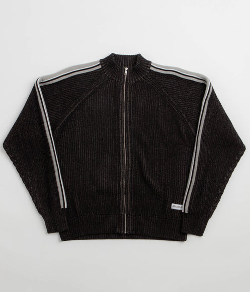 Butter Goods Club Zip-Thru Knit Sweatshirt - Black