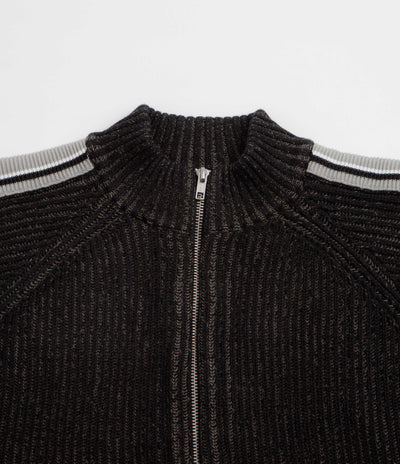 Butter Goods Club Zip-Thru Knit Sweatshirt - Black