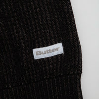 Butter Goods Club Zip-Thru Knit Sweatshirt - Black thumbnail
