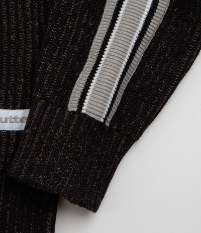 Butter Goods Club Zip-Thru Knit Sweatshirt - Black