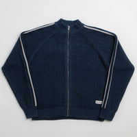 Butter Goods Club Zip-Thru Knit Sweatshirt - Navy thumbnail