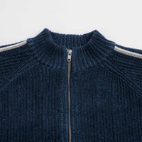 Butter Goods Club Zip-Thru Knit Sweatshirt - Navy thumbnail