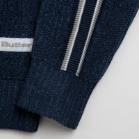 Butter Goods Club Zip-Thru Knit Sweatshirt - Navy thumbnail