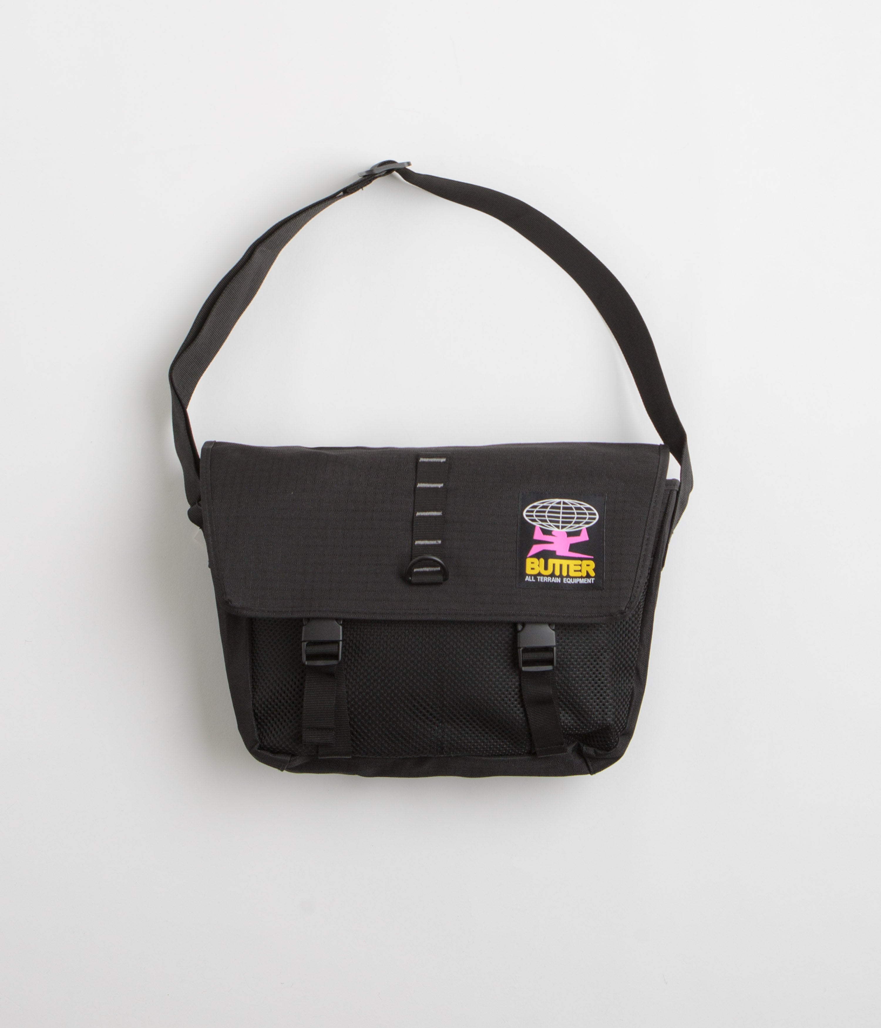 Butter Goods Commute Side Bag in Black Ripstop