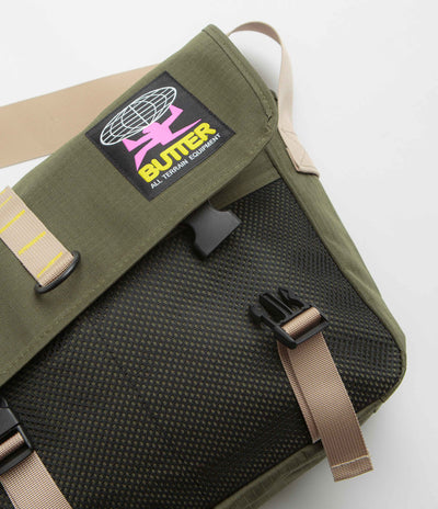 Butter Goods Commute Side Bag in Olive and Khaki Ripstop