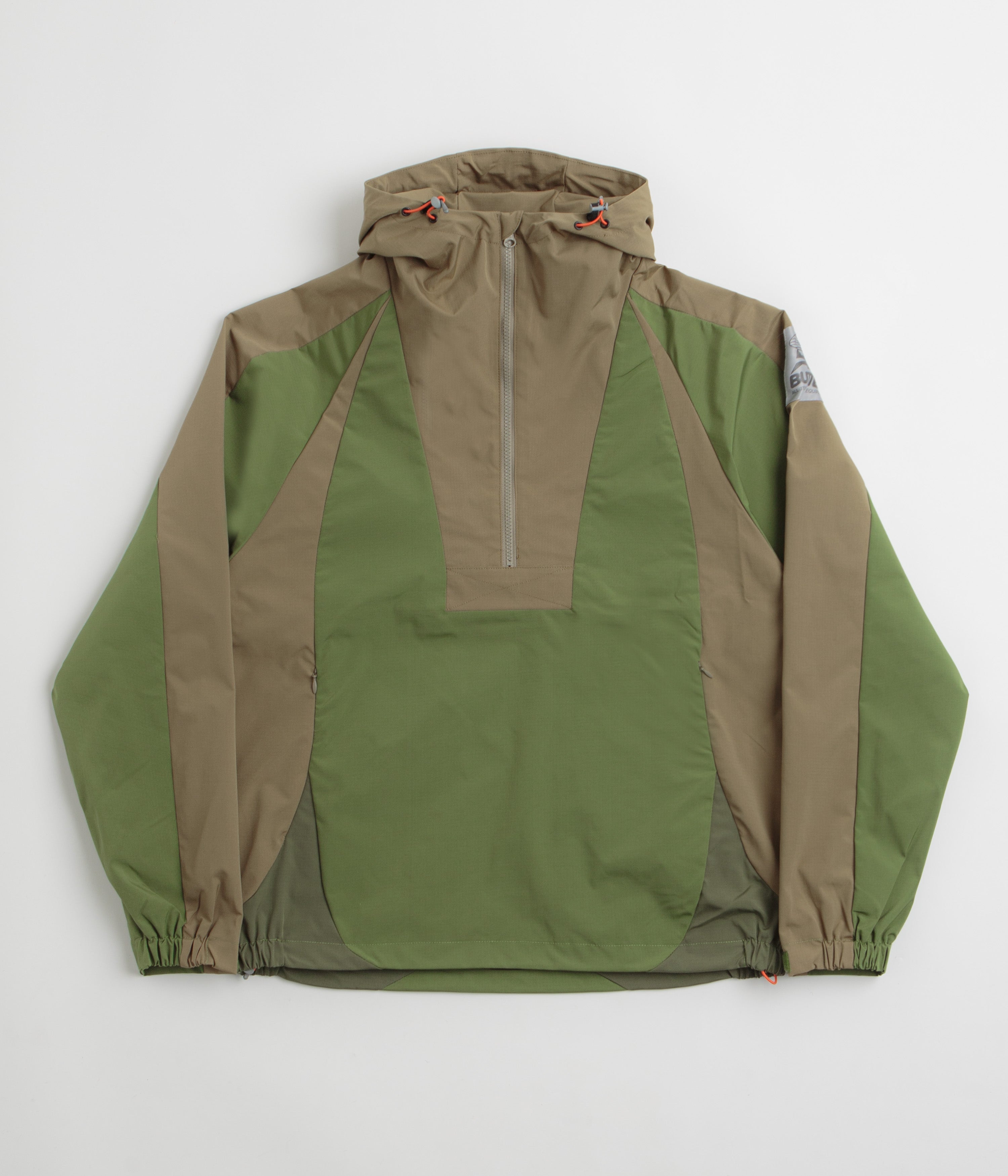 Butter Goods Contour Anorak Jacket in Sage and Stone