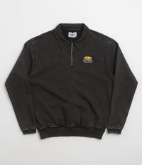 Butter Goods Corp 1/4 Zip Sweatshirt in Black