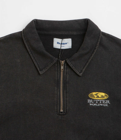Butter Goods Corp 1/4 Zip Sweatshirt - Black