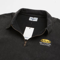 Butter Goods Corp 1/4 Zip Sweatshirt - Black thumbnail