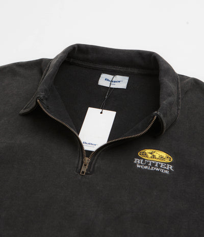 Butter Goods Corp 1/4 Zip Sweatshirt - Black