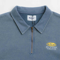 Butter Goods Corp 1/4 Zip Sweatshirt - Navy thumbnail
