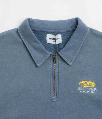 Butter Goods Corp 1/4 Zip Sweatshirt - Navy