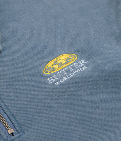 Butter Goods Corp 1/4 Zip Sweatshirt - Navy