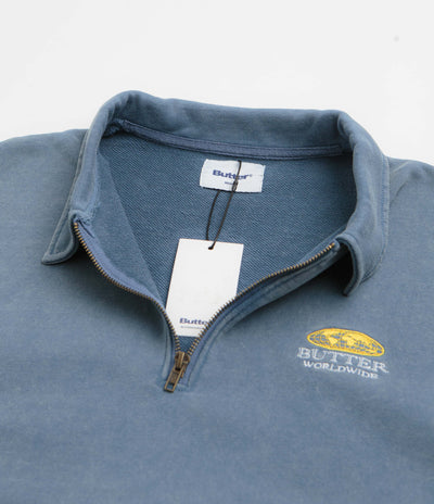 Butter Goods Corp 1/4 Zip Sweatshirt - Navy