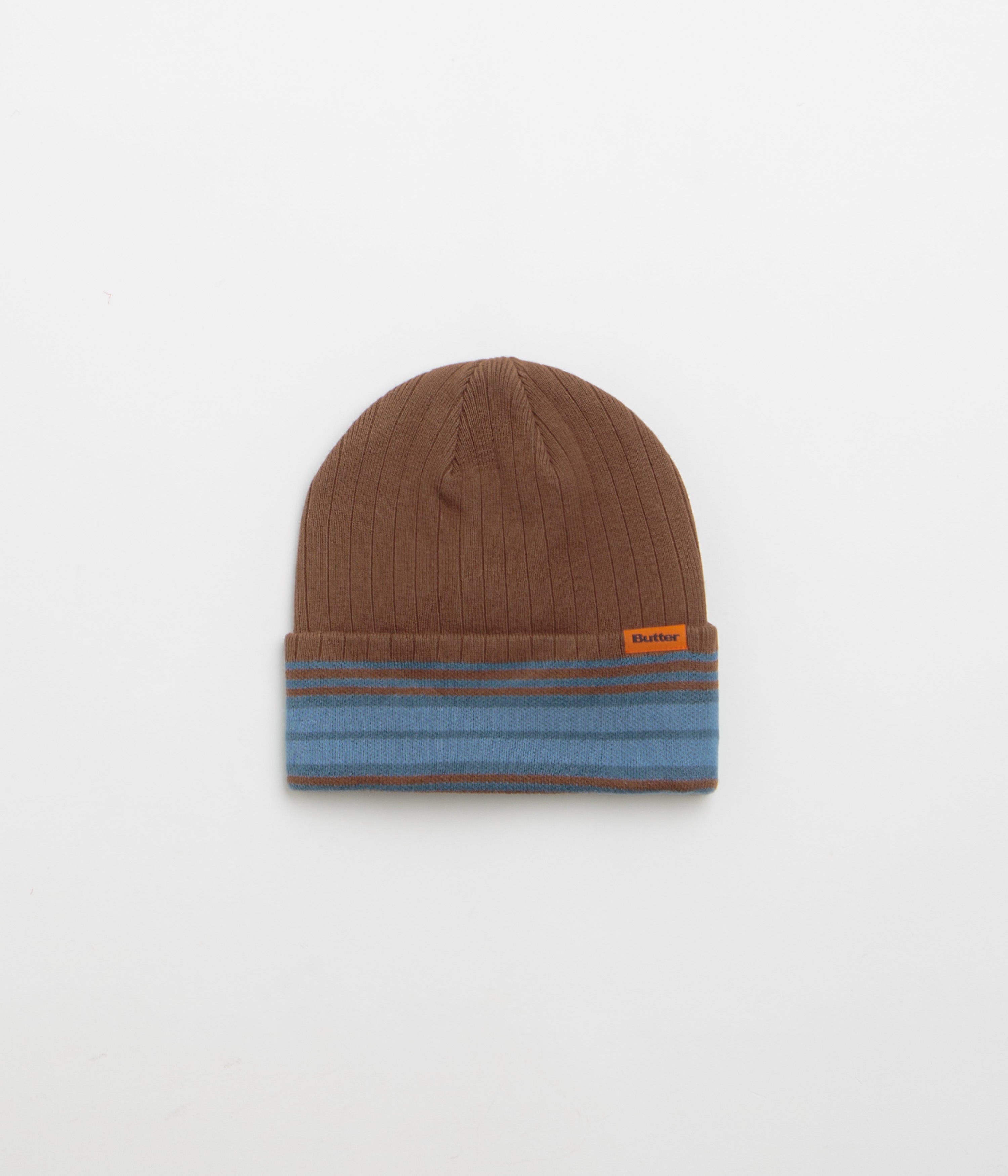 Butter Goods Crest Beanie in Brown