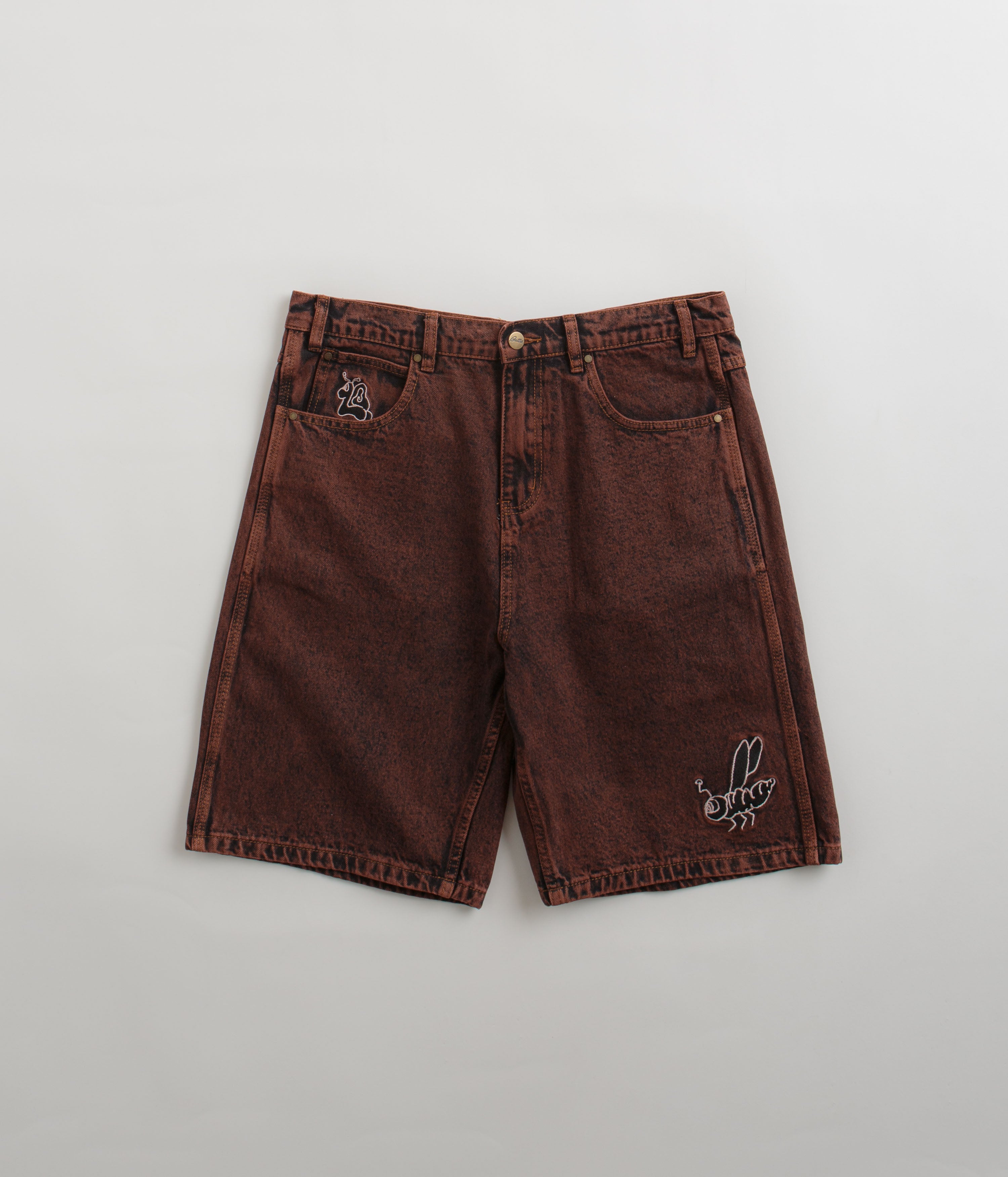 Butter Goods Critter Baggy Denim Shorts - Washed Indigo