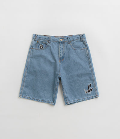 Butter Goods Critter Baggy Denim Shorts in Washed Indigo