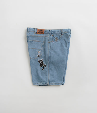 Butter Goods Critter Baggy Denim Shorts in Washed Indigo