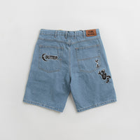 Butter Goods Critter Baggy Denim Shorts in Washed Indigo thumbnail