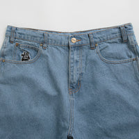 Butter Goods Critter Baggy Denim Shorts in Washed Indigo thumbnail