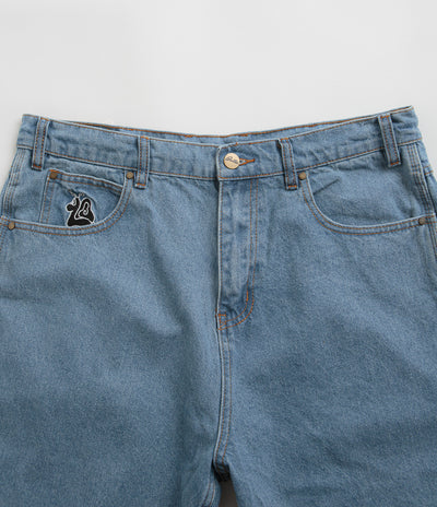 Butter Goods Critter Baggy Denim Shorts in Washed Indigo