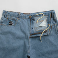 Butter Goods Critter Baggy Denim Shorts in Washed Indigo thumbnail