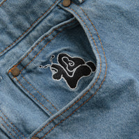 Butter Goods Critter Baggy Denim Shorts in Washed Indigo thumbnail