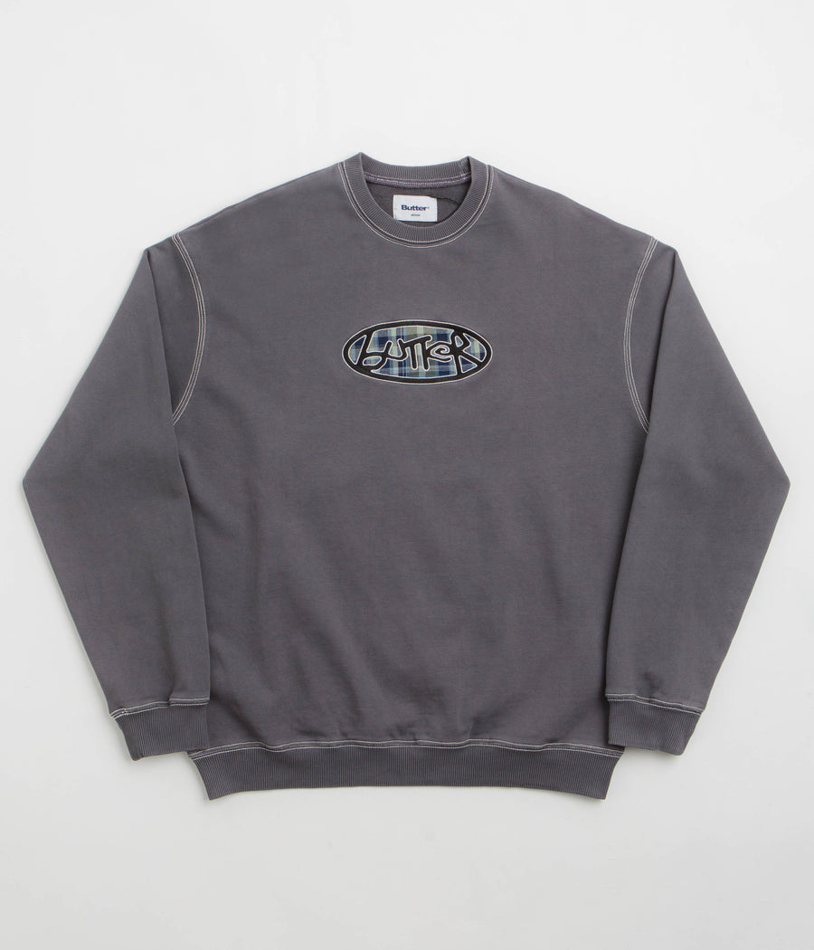 Butter Goods Crust Crewneck Sweatshirt - Washed Charcoal