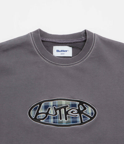 Butter Goods Crust Crewneck Sweatshirt in Washed Charcoal