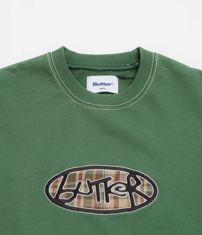 Butter Goods Crust Crewneck Sweatshirt in Washed Forest