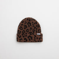Butter Goods Distress Waffle Beanie in Leopard thumbnail