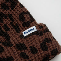 Butter Goods Distress Waffle Beanie in Leopard thumbnail