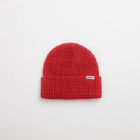Butter Goods Distress Waffle Beanie - Red thumbnail