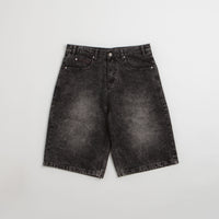 Butter Goods Distressed Big Denim Shorts in Gun Metal thumbnail