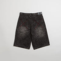 Butter Goods Distressed Big Denim Shorts in Gun Metal thumbnail