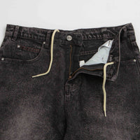 Butter Goods Distressed Big Denim Shorts in Gun Metal thumbnail