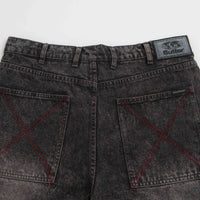Butter Goods Distressed Big Denim Shorts in Gun Metal thumbnail