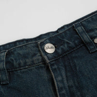 Butter Goods Distressed Big Denim Shorts in Washed Dark Blue thumbnail