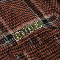 Butter Goods Dougie Plaid Overshirt - Rust / Black / White thumbnail