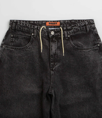 Butter Goods Drummer Baggy Jeans in Streaky Black