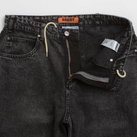 Butter Goods Drummer Baggy Jeans in Streaky Black thumbnail