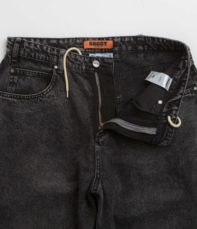 Butter Goods Drummer Baggy Jeans in Streaky Black