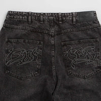 Butter Goods Drummer Baggy Jeans in Streaky Black thumbnail