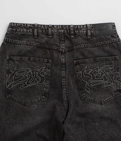 Butter Goods Drummer Baggy Jeans in Streaky Black
