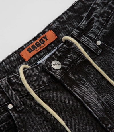 Butter Goods Drummer Baggy Jeans in Streaky Black
