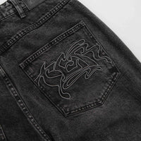 Butter Goods Drummer Baggy Jeans in Streaky Black thumbnail
