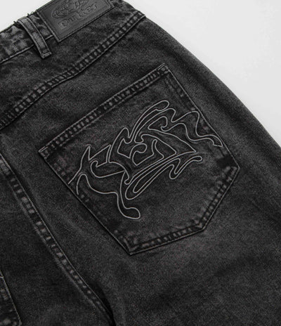 Butter Goods Drummer Baggy Jeans in Streaky Black
