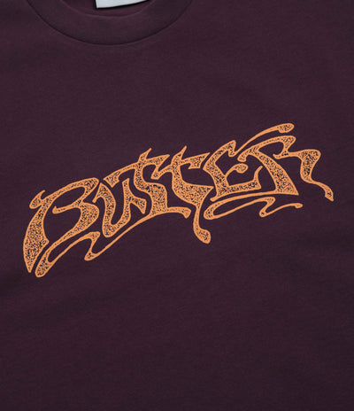 Butter Goods Drummer T-Shirt in Eggplant