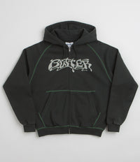 Butter Goods Drummer Zip-Thru Hoodie in Washed Black